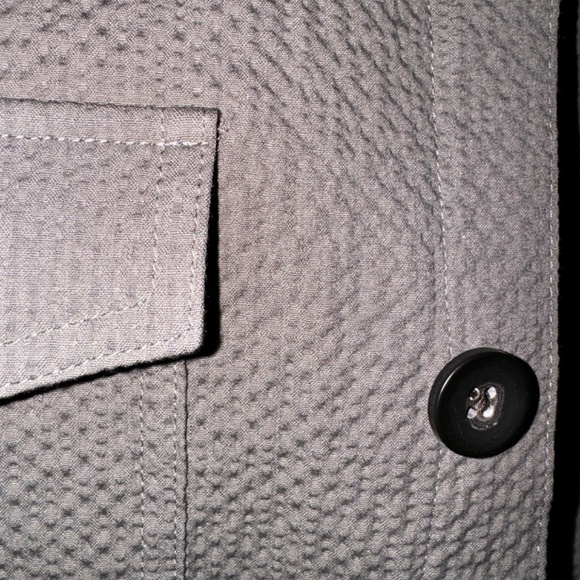 Suit Supply Grey William Shirt Jacket Seer Sucker 38R - Picture 6 of 6